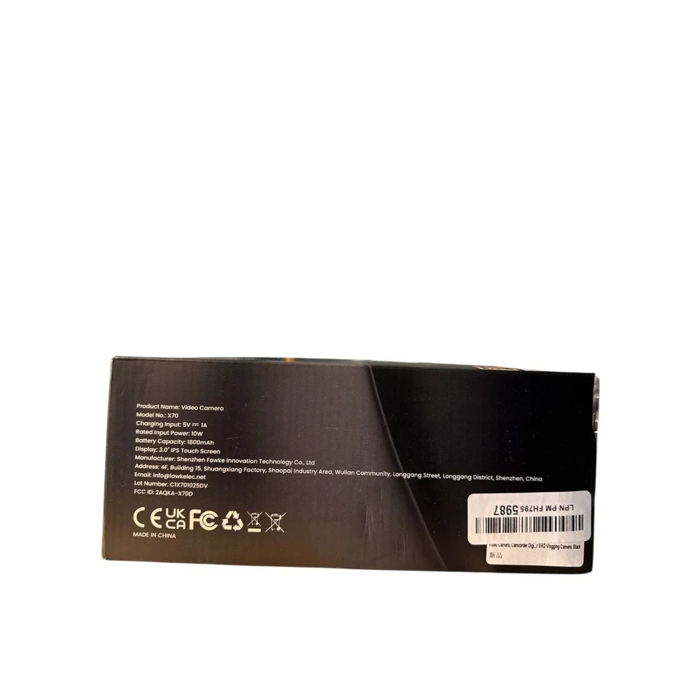 BREGOO 5K Ultra HD Digital‎ Camera 64MP 18X Zoom Touch Screen NIB Accessories
